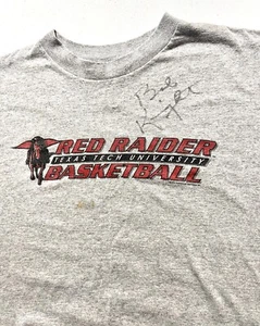Bob Knight Autogramm* Texas Tech NCAA Basketball grau T-Shirt Red Raiders L - Bild 1 von 13