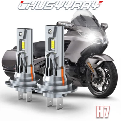 For Honda Goldwing GL1800 2001-2016 Motorcycle 2X LED Headlight Kit H7 6000K - Image 1 of 4