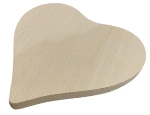 HEART wooden chopping board 8 inches 20cm solid wood plain cutting kitchen - Picture 1 of 5