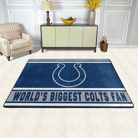 World's Biggest Indianapolis Colts Fans Carpet Anti-skid Floor Blanket 36*24in Cover