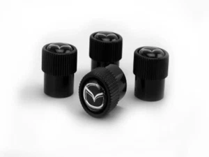 Genuine Mazda Valve Stem Caps in Black  (set of four) C9N2V3820 - Picture 1 of 1