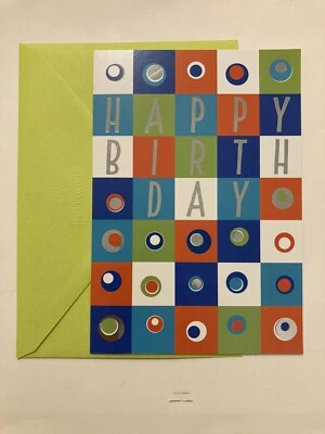 Tarjeta de felicitación de feliz cumpleaños con sello Foto 1 de 4