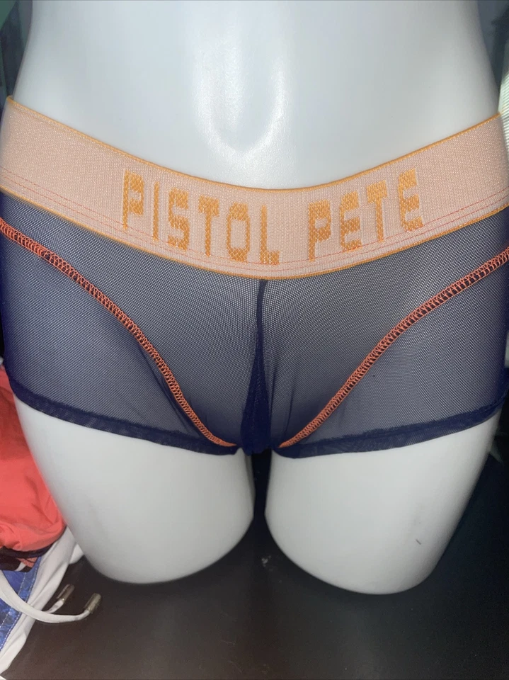 Calzoncillo/baúl Pistol Pete para hombre azul marino-melocotón mediano Foto 1 de 2