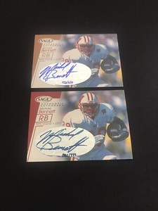 2001 SAGE Autographs Silver #A6 Michael Bennett 2 Card Lot 882/999 And 433/650!!