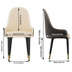 2X Modern Dining Chair Lounge Accent Chairs Comfortable Leather Seating Kitchen - Picture 1 of 16