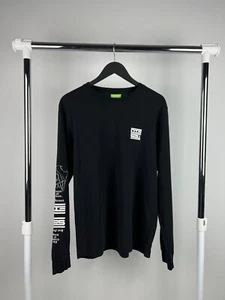 Diesel Long Sleeve Black Graphic T-Shirt – Black – Size L – Streetwear Style - Picture 1 of 10