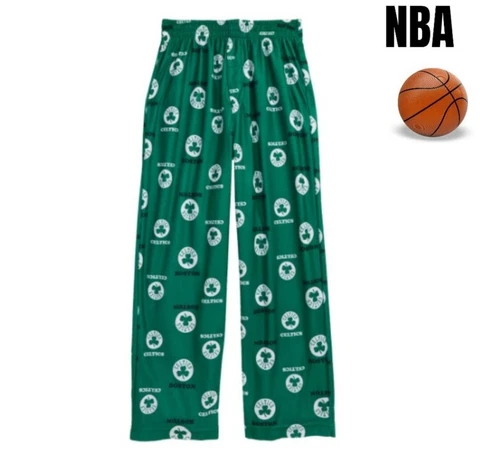 Boston Celtics NBA Youth Boy's Team Logo Allover Sleepwear Pajama Pants: XS 4-5 Cover