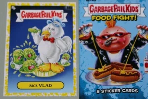 GARBAGE PAIL KIDS 2021 FOODFIGHT "YELLOW" card #88b SICK VLAD - Picture 1 of 3