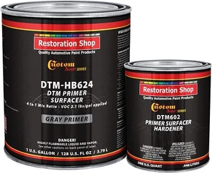 1 Gallon Kit Automotive Gray DTM High Build Urethane Primer Surfacer Fast Dry - Picture 1 of 6