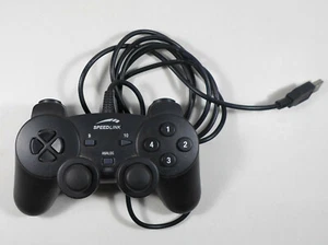 SPEEDLINK STRIKE GAMEPAD USB BLACK DUAL SHOCK ANALOG CONTROLLER SL-6535-BK - Picture 1 of 6