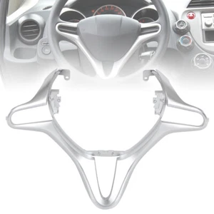 Silver Steering Wheel Cover Panel Trim For Honda Fit City 2009-2014 11 2012 2013 - Picture 1 of 13