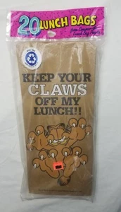 Garfield the Cat Lunch Bags 20 Paper Printed Graphics 5.5" x 3.5" Vintage NOS - Picture 1 of 5