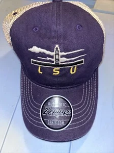 Zephyr NCAA LSU Tigers "Landmark" Curved Bill Washed Mesh ADJ Hat BRAND NWT - Picture 1 of 3