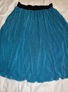 Lularoe Elegante Falda Jill Falda Midi Grande 12/14 Plisado Arrugado Verde azulado liso - Imagen 1 de 10