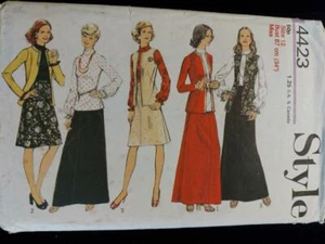 Style 4423 Misse's Skirt, Cardigan and Blouse Pattern sz 12 - Picture 1 of 2