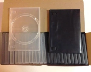 25 DVD BOXEN Gehäuse Case SCHWARZ / TRANSPARENT leer - Bild 1 von 1