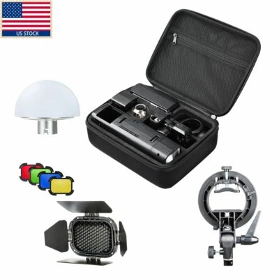 US Godox AD200 2.4G TTL HSS Pocket Flash Speedlite+Barndoor+SoftBall+Bracket kit - Image 1 of 4