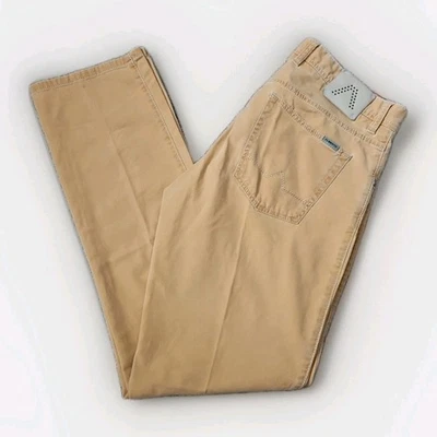 Pantalones de sarga Alberto para hombre Stone Fadeout talla 34x32 calce moderno recto *ALTERADO* Foto 1 de 4