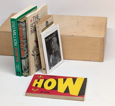 Lot of 6 Boy Scout Books 1948–1997 BSA Baden-Powell Scouting History & Stories - Image 1 of 4
