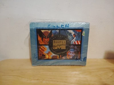 1994 Marvel Masterpieces Walmart Blue Retail Box Factory Sealed 20 Packs - Image 1 of 4
