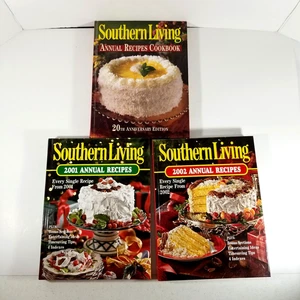 Southern Living Annual Recipes Lot Of 3 2001, 2002, 20th Anniversary Cookbooks - Picture 1 of 5