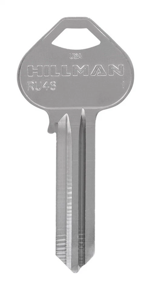 Hillman 85272 Brass Nickel RU-46 Universal Single Sided Blank Key (Pack of 10) - Image 1 of 1