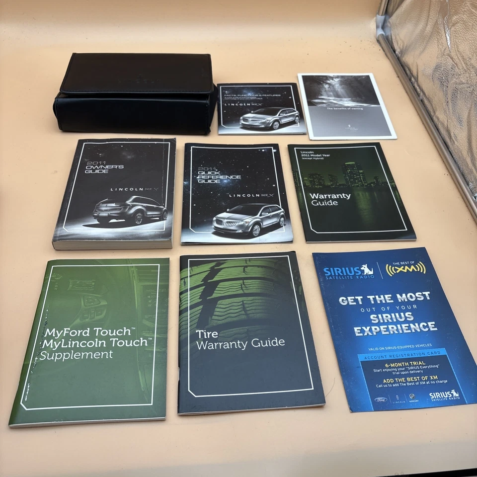 Lincoln MKX 2011 manual del propietario guía de referencia rápida con estuche incluido Foto 1 de 4