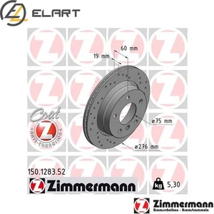 2x BRAKE DISC 150.1283.52 FOR BMW M52B28 2.8L M52B25 2.5L M52B20 2.0L M54B22 - Picture 1 of 6