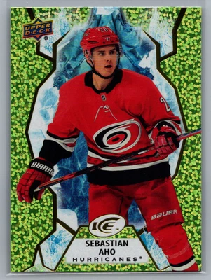 2021-22 Upper Deck Ice - Sebastian Aho #71 Green - Image 1 of 2