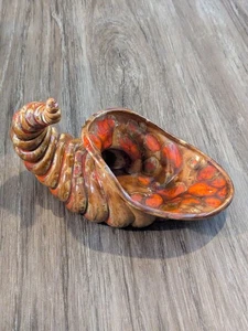 VTG 1970s Ceramic Atlantic Mold "Horn Of Plenty" Cornucopia Planter Centerpiece - Picture 1 of 15
