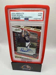 2024 Panini Absolute Signature Red Squares #109 Rome Odunze RC PSA 9 Chicago - Bild 1 von 2