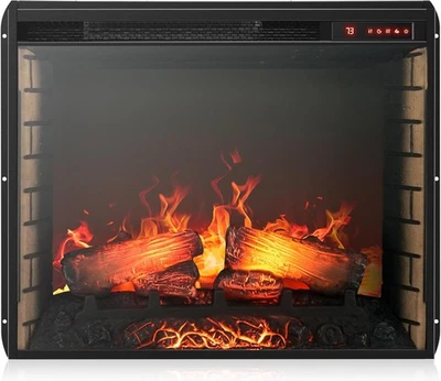 BELLEZE 28" Electric Fireplace, 1500 W 5000 BTU Space Heater with Adjustable Tim - Image 1 of 4
