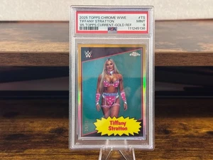 2025 Wwe Topps Chrome- Tiffany Stratton 85 Gold Refractor 05/50 **Psa 9** - Picture 1 of 3