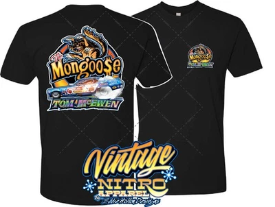 Tom the MONGOOSE II McEwen 蓝色风火轮掸子滑稽汽车 (305) T 恤 — 第 1/3 张图片