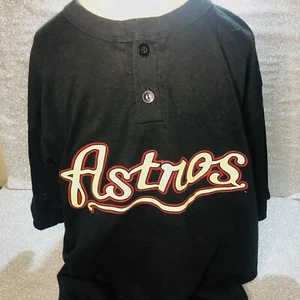 Houston Astros T Shirt Single Stitch Mens Large Blue #10 Logo MLB Genuine - Picture 1 of 7