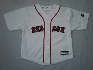 Vintage Majestic Cool Base Red Sox Kleinkind Kinder 24M Trikot aufgenäht - Bild 1 von 9