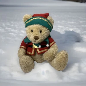 1998 Frederick Atkins WELLINGTON BEAR CHRISTMAS ELF Stuffed Animal Plush 16" Vtg - Picture 1 of 4