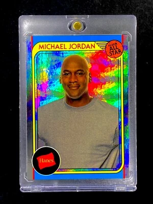 Camisa gris insertada Michael Jordan azul plata refractor holo sp 2019 - Bulls Foto 1 de 4
