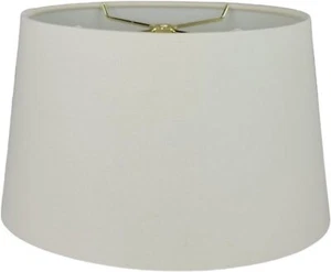 Royal Designs, Inc. Shallow Oval Hardback Lamp 8 x 10 x 5.5, Linen Eggshell - Picture 1 of 8
