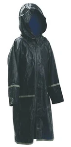 Navy Large Kids Water Proof Rain Coat With Reflector Juniors Premium Rain Jacket - Picture 1 of 1