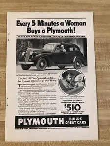1936 Plymouth Builds Great Cars National Geographic Magazine Ad  - Picture 1 of 5