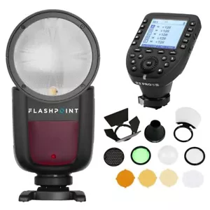 Flashpoint Zoom Li-on X TTL + R2 Pro II Trigger for Pentax + Round Head Acc Kit - Picture 1 of 12