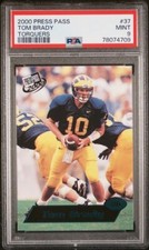 2000 Press Pass Tom Brady Torquers RC Rookie PSA 9 Mint Michigan, Patriots #37