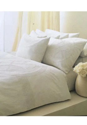 Capa de edredom DONNA KARAN HOME coleção de relógio de sol F/Q + 2 fronhas padrão. Novo em folha! - Imagem 1 de 4