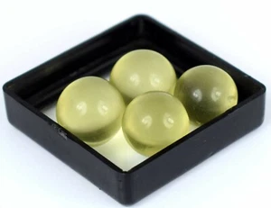 AAA-Qualität 64 kt + runde Form Zitronentopas 4 Stck. Edelstein Kugel Lot - Bild 1 von 8