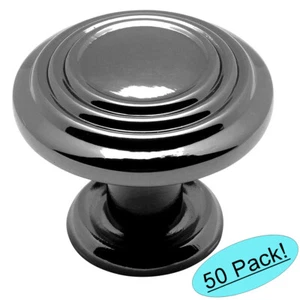 *50 Pack* Cosmas Cabinet Hardware Black Nickel Ring Knobs #4122BN - Picture 1 of 1