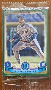 2019 Topps Gypsy Queen Green Retail Cello Pack MIGUEL CABRERA Top Tigers - Picture 1 of 2