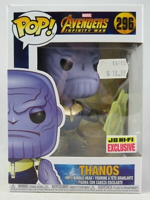 Marvel Funko Pop - Thanos - Avengers Infinity War - No. 296 - Free Protector - image 1 of 4