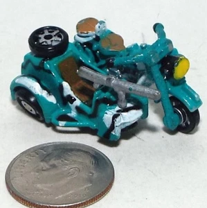 Piccola Micro Macchina Seconda Guerra Mondiale US Army BMW Moto/Sidecar in Lt. Blu/Bianco 2 - Foto 1 di 4