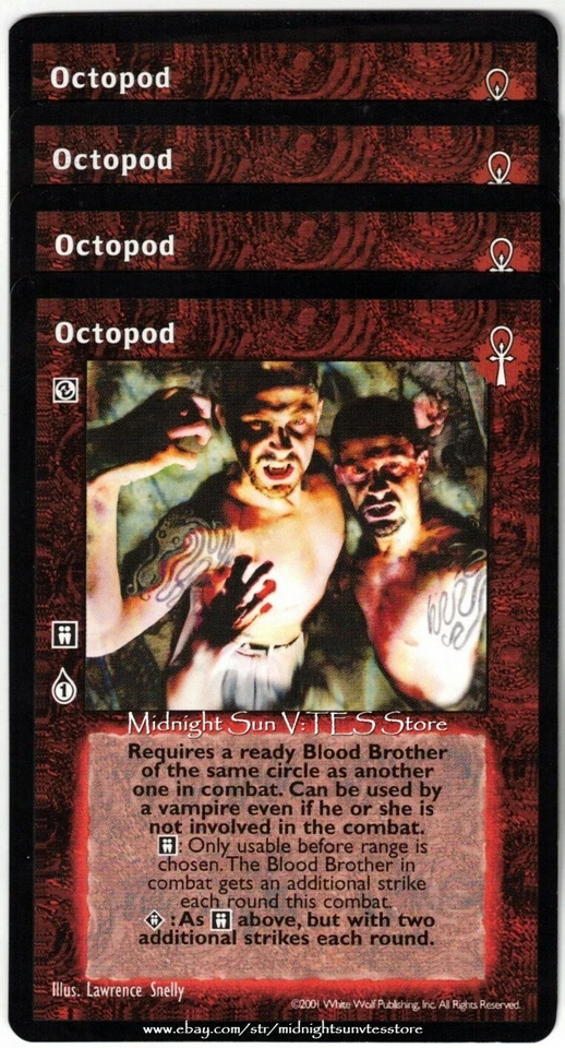 Octopod x4 Bloodlines V:TES VTES Vampire CCG - Image 1 of 1